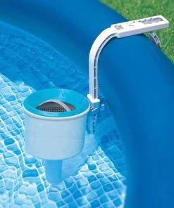 Intex 28000E Deluxe Wall-Mounted Swimming Pool Surface Automatic Skimmer with Removeable Skimmer Basket for 800+ GPH Pumps