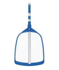 Bestway FlowClear 64 Inch Aboveground Swimming Pool Debris Leaf Skimmer Mesh Net Cleaning Maintenance Rake with Extendable Aluminum Handle