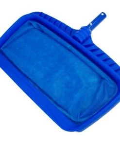 Pool Central Heavy Duty Deep-Bag Swimming Pool Leaf Rake Skimmer Head 19.75" - Blue