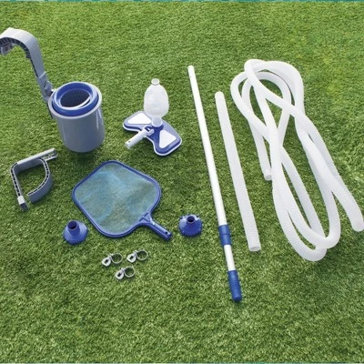 Bestway 58237 Above Ground Pool Cleaning Vacuum, 9-Foot Pole, and Surface Skimmer Maintenance Accessories Kit 2 Bestway 58237 Above Ground Pool Cleaning Vacuum, 9-Foot Pole, and Surface Skimmer Maintenance Accessories Kit - Image 2