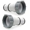 Intex Replacement Hose Adapter (Pair) & Intex Deluxe Wall-Mounted Pool Skimmer