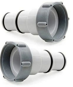 Intex Replacement Hose Adapter (Pair) & Intex Deluxe Wall-Mounted Pool Skimmer