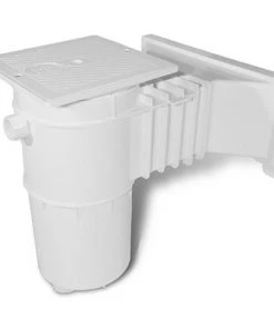 Hayward SP10852 9.25 Inch Throat Automatic Pool Skimmer Cleaner with 1.5 Inch FIP, Self Adjusting Weir, and Aux Knockout Port, Square, White