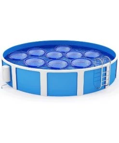 Solar Sun Rings UV Resistant Above Ground Inground Swimming Pool Hot Tub Spa Heating Accessory Circular Heater Solar Cover, SSRA, Blue
