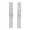 Swimline Hydro Tools Aluminum 2-Hook Hanger for Swimming Pool Telepoles, Skimmers and Hoses 2pc 7.5" - White