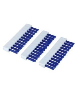 Pool Central Short Replacement Brushes For Swimming Pools and Spas Vacuum Head 3pc 3.25" - Blue
