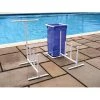 Swimline 8903 Versatile PVC Poolside Organizer Rack and Bin with Mesh Bag Towel Hamper for Holding Pool Towels, Toys, Floats, and Accessories