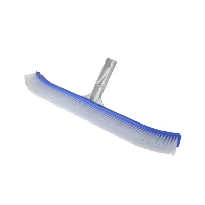 Pool Central Standard Curve Nylon Bristle Wall Brush with Aluminum Support 18" - Blue 2 Pool Central Standard Curve Nylon Bristle Wall Brush with Aluminum Support 18" - Blue - Image 2