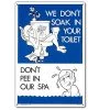 Poolmaster Pool Master "Don't Pee in Our Spa" Funny Residential Spa Sign 18" - Blue/White