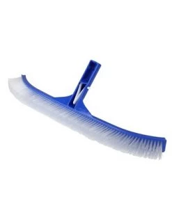 Pool Central Standard Curve Nylon Bristle Wall Brush with Aluminum Support 17.5" - Blue