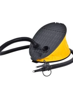 Pool Central Portable Deluxe Bellows Foot Pump for Pool and Spa 9" - Black/Yellow