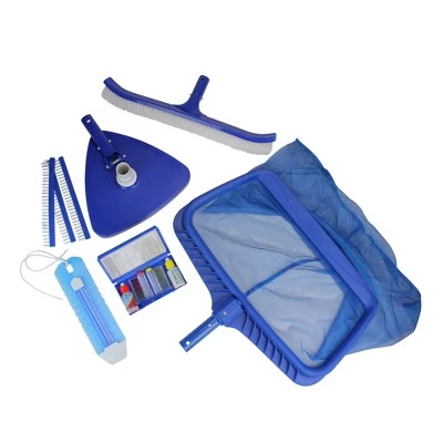 Pool Central 5-Piece Deluxe Pool Cleaning Maintenance and Test Kit Set 1 Pool Central 5-Piece Deluxe Pool Cleaning Maintenance and Test Kit Set