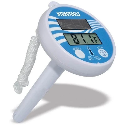 Swimline HydroTools Swimming Pool Water Temperature Gauge Digital Thermometer with Digital Read Out, Solar Panel, and Attached White Nylon Rope 1 Swimline HydroTools Swimming Pool Water Temperature Gauge Digital Thermometer with Digital Read Out, Solar Panel, and Attached White Nylon Rope