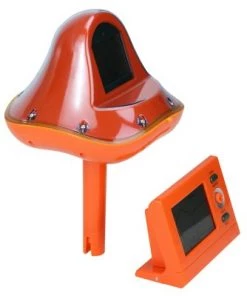 Pool Central Wireless Digital Swimming Pool Thermometer with Receiver Station 3.25" - Orange