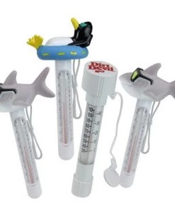 Pool Central 8.25" White Aquatic Animals Pool Thermometers - Set of 4