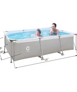 JLeisure Avenli 17773 10 x 6.5 x 2 Feet and 5' x 16.5" 3D Orange Outdoor Backyard Above Ground Rectangular Steel Frame Swimming Pool (2 Pack) -Swimming Pools Sales unnamed file 410