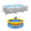 JLeisure Avenli 17773 10 x 6.5 x 2 Feet and 5' x 16.5" Bee Spray Outdoor Backyard Above Ground Rectangular Steel Frame Swimming Pool (2 Pack)