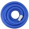Pool Central Blow-Molded PE In-Ground Swimming Pool Vacuum Hose with Swivel Cuff 50' x 1.5" - Blue