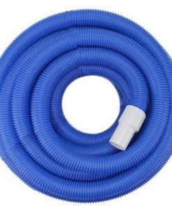 Pool Central Blow-Molded PE In-Ground Swimming Pool Vacuum Hose with Swivel Cuff 25' x 1.5" - Blue