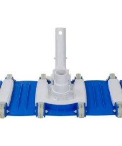 Pool Central Flexible Weighted In-Ground Swimming Pool Vacuum Head with Swivel 13.5" - Blue/White