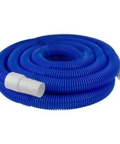 Pool Central Blow-Molded PE In-Ground Swimming Pool Vacuum Hose with Swivel Cuff 18' x 1.25" - Blue
