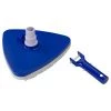 Pool Central Triangular Weighted Swimming Pool Vacuum Head with Swivel Cuff and Bumper 10.5" - Blue/White
