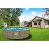 Blue Wave Cocoa Wicker 24' x 52" Round Deep Frame Swimming Pool Package with Cover