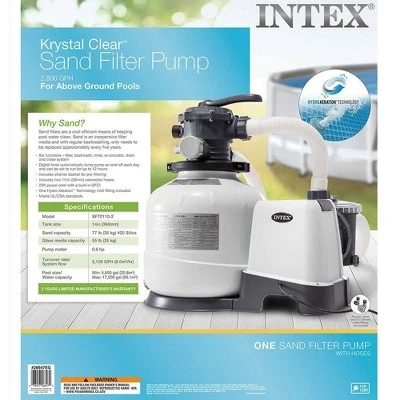 Intex 2800 GPH Above Ground Pool Sand Filter Pump and Automatic Pool Vacuum 4 Intex 2800 GPH Above Ground Pool Sand Filter Pump and Automatic Pool Vacuum - Image 4