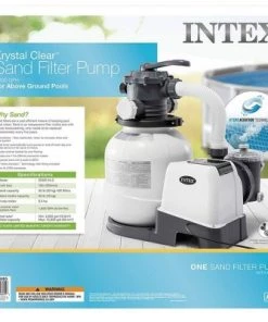 Intex 2100 GPH Above Ground Pool Sand Filter Pump w/ Automatic Pool Vacuum