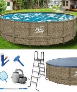 Blue Wave Cocoa Wicker 24' x 52" Round Deep Frame Swimming Pool Package with Cover -Swimming Pools Sales unnamed file 438