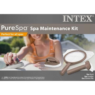 Intex PureSpa Hot Tub and Spa Maintenance Accessory Kit with Curved Brush, Mesh Net Skimmer, and Scrubber for Inflatable PureSpa Home Hot Tubs 3 Intex PureSpa Hot Tub and Spa Maintenance Accessory Kit with Curved Brush, Mesh Net Skimmer, and Scrubber for Inflatable PureSpa Home Hot Tubs - Image 3