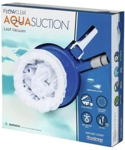 Bestway 58657E-BW Flowclear AquaSuction Pool & Leaf Vacuum with Bag for In Ground and Above Ground Pools, Powerful Cleaning Suction for Easy Pool Care