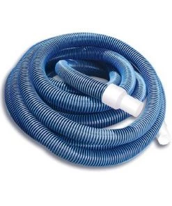 Pool Central Spiral Wound EVA Vacuum Hose with White Cuffs 30' x 1.5" - Blue