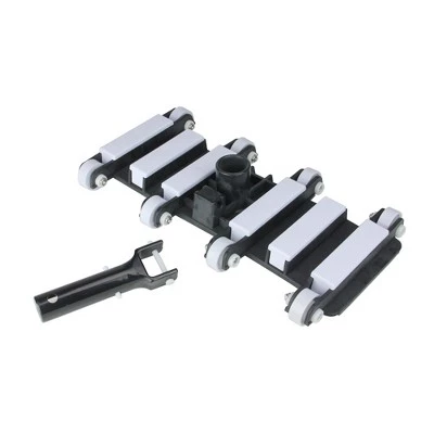 Pool Central Flexible Weighted Vacuum Head with Aluminum Handle 14" - White/Black 2 Pool Central Flexible Weighted Vacuum Head with Aluminum Handle 14" - White/Black - Image 2