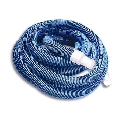 Pool Central Spiral Wound EVA Vacuum Hose with White Cuffs 21' x 1.25" - Blue 1 Pool Central Spiral Wound EVA Vacuum Hose with White Cuffs 21' x 1.25" - Blue