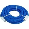Pool Central Blow Molded PE Vacuum Hose with White Cuffs 27' x 1.25" - Blue