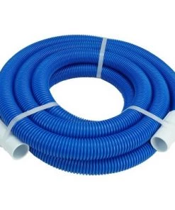 Pool Central Blow Molded PE Vacuum Hose with White Cuffs 27' x 1.25" - Blue