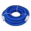 Pool Central Blow Molded PE Vacuum Hose with White Cuffs 24' x 1.25" - Blue