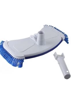 Pool Central Deluxe Cast Iron Weighted Vacuum Head with Side Brushes 14" - Blue/White