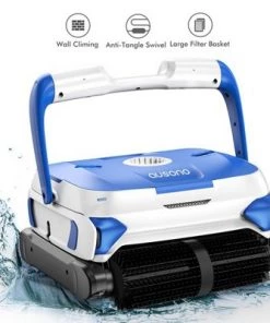 Ausono AU3172 Automatic Robotic Vacuum Cleaner for In Ground Pools with Wall Climbing, Particle Suspension, and 49.2 Foot Cable