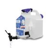 SureCan SUR2SU1 Camping Portable Water Station 2 Gallon Water Utility Tank with Spigot, White