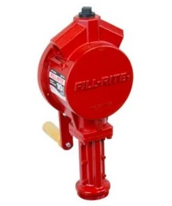 Fill-Rite FR110 Fuel Transfer Rotary Hand Pump Strainer and Check Valve for Agriculture, Construction, or Automotive, Red