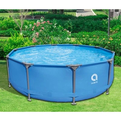 JLeisure Avenli 10 Foot x 30 Inch Round Steel Frame LamTech Above Ground Swimming Pool with Triangle Lock Frame System, Blue 2 JLeisure Avenli 10 Foot x 30 Inch Round Steel Frame LamTech Above Ground Swimming Pool with Triangle Lock Frame System, Blue - Image 2