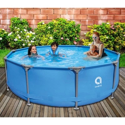JLeisure Avenli 10 Foot x 30 Inch Round Steel Frame LamTech Above Ground Swimming Pool with Triangle Lock Frame System, Blue 3 JLeisure Avenli 10 Foot x 30 Inch Round Steel Frame LamTech Above Ground Swimming Pool with Triangle Lock Frame System, Blue - Image 3