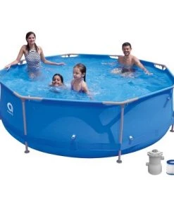 JLeisure Avenli Frame Round 9 Foot Wide 30 In Tall 1,158 Gallon Easy Assembly Swimming Pool with Simple Quick Connection Filter Pump and Rust Resisting Frame -Swimming Pools Sales unnamed file 458