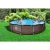 JLeisure Avenli 15 Foot x 33 Inch Round Steel Frame LamTech Above Ground Swimming Pool with Triangle Lock Frame System, Brown
