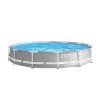 Intex 12ft x 30in Prism Frame Above Ground Pool w/ Pool Solar Cover Tarp, Blue