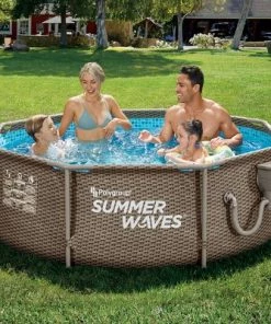 Summer Waves P2N00830A Dark Triple Basketweave Active 8 Foot x 30 Inch Outdoor Round Frame Above Ground Pool Set with Filter Pump and Repair Patch -Swimming Pools Sales unnamed file 545