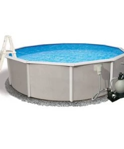 Blue Wave Round 216"x216"x52" Belize Steel Wall Pool Package