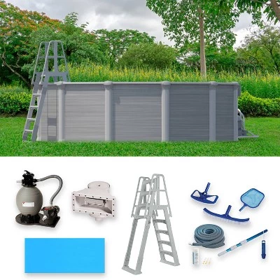 Blue Wave Round 288"x288" Montauk Hybrid Pool 3 Blue Wave Round 288"x288" Montauk Hybrid Pool - Image 3